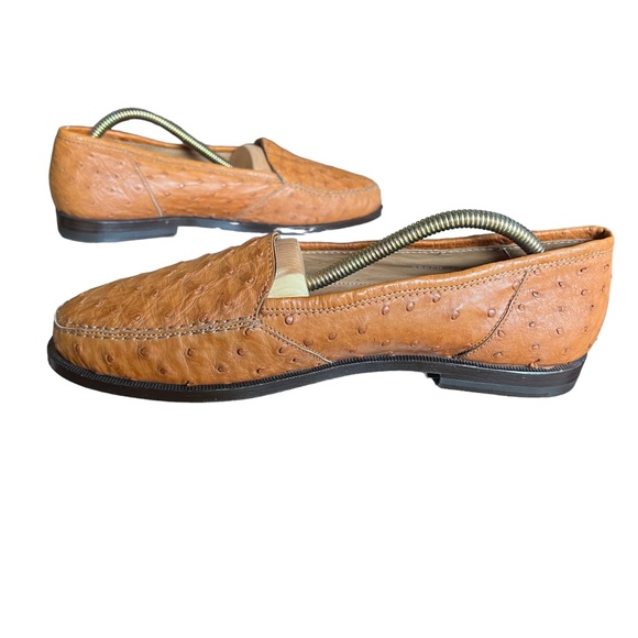Giorgio\'s Ostrich Quill Men\'s Loafers Shoes Slip Ons Moccasin Authentic NEW 9.5
